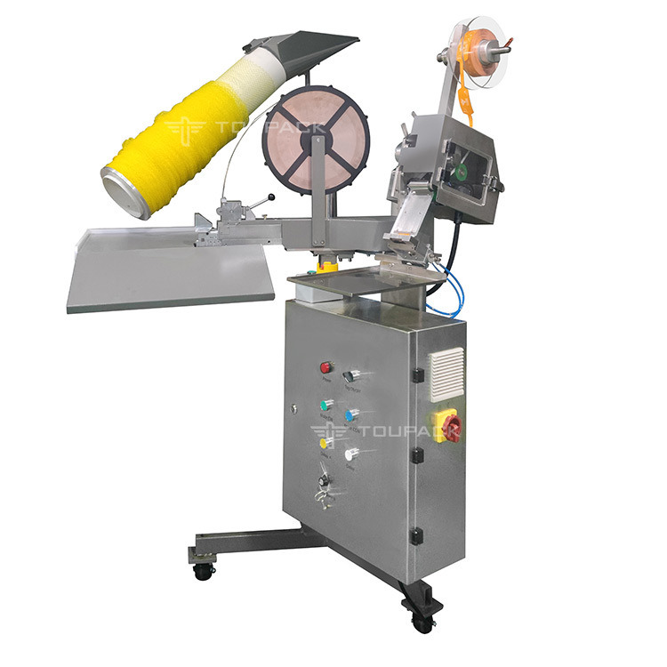 Полуавтоматическая машина для упаковки в сетчатые мешки арахиса, апельсинов, фруктов, овощей, картофеля, чеснока, лука