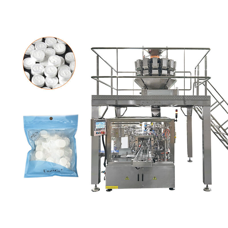 Plastic Fork Automatic Packing Machine Shower Cap Packaging Machine Multihead Weigher Packaging System
