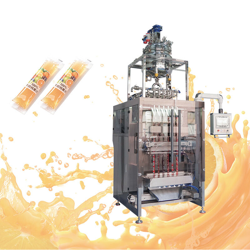 Автоматическая многополосная упаковочная машина для пакетов 50 мл 100 мл с фруктовым соком, мороженым, леденцами, желе, стиками и полосками
