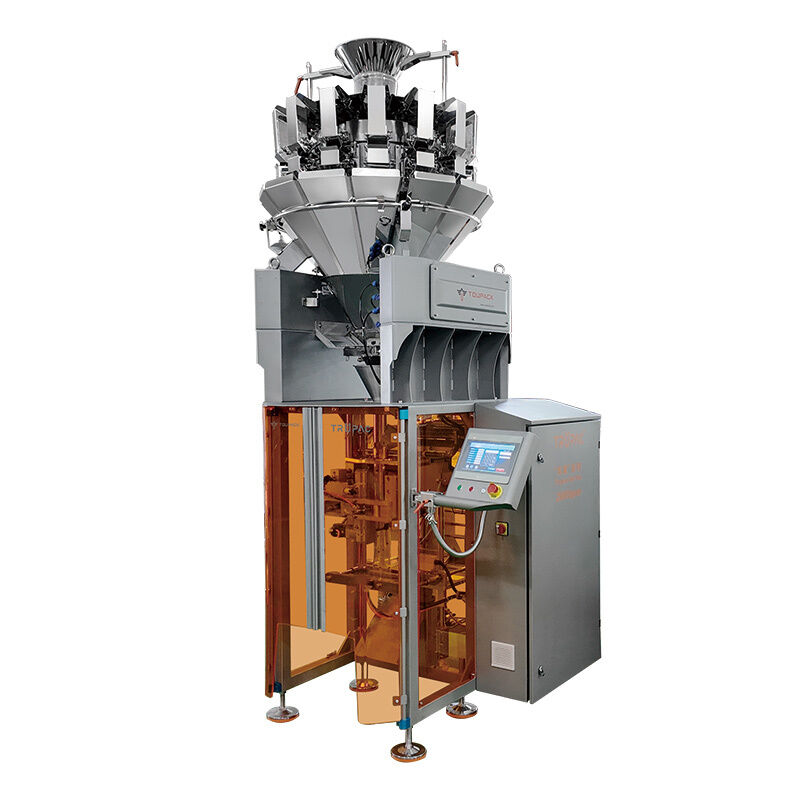 Автоматическая упаковочная машина для взвешивания закусок, орехов, гранул 5-200 г, высокоскоростное оборудование для упаковки пищевых продуктов