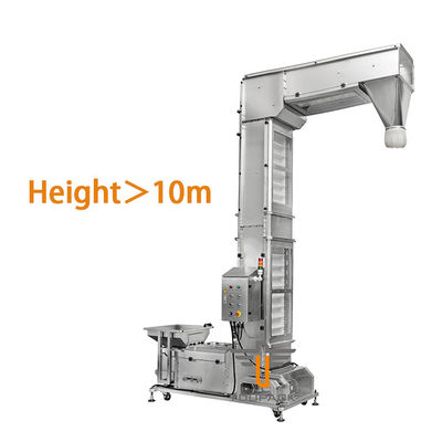 Нержавеющая сталь z формирует высоту 10m ковшового элеватора для порошка закусок еды химического