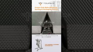 Эта многоголовочная система взвешивания предназначена для замороженных рыбных шариков.